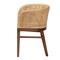 Bali & Pari Papua Modern Bohemian Natural Rattan and Walnut Brown Acacia Wood Dining Chair 242-13491-ZORO - alternate 8